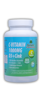 C-vitamin 1000 mg + D3-vitamin + Cink 100 db.